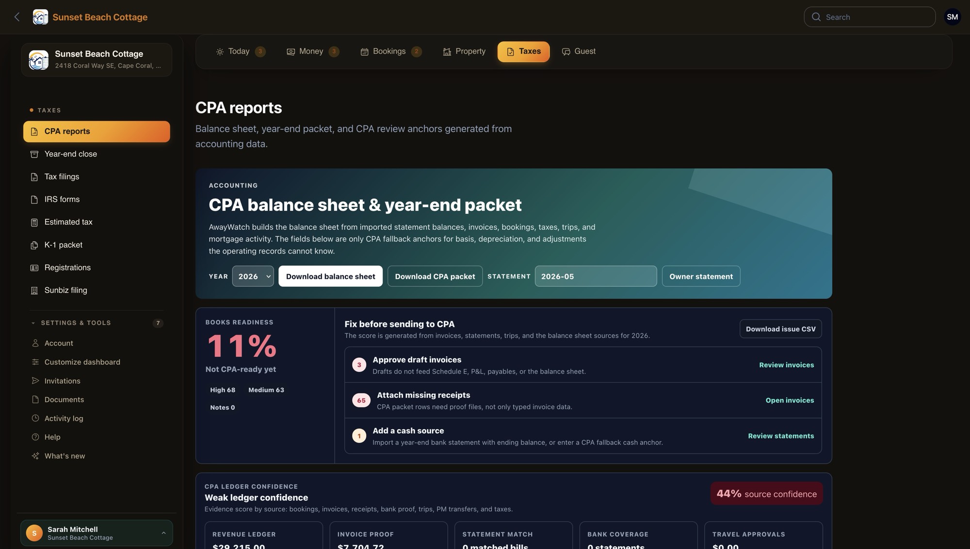 CPA readiness and tax exports