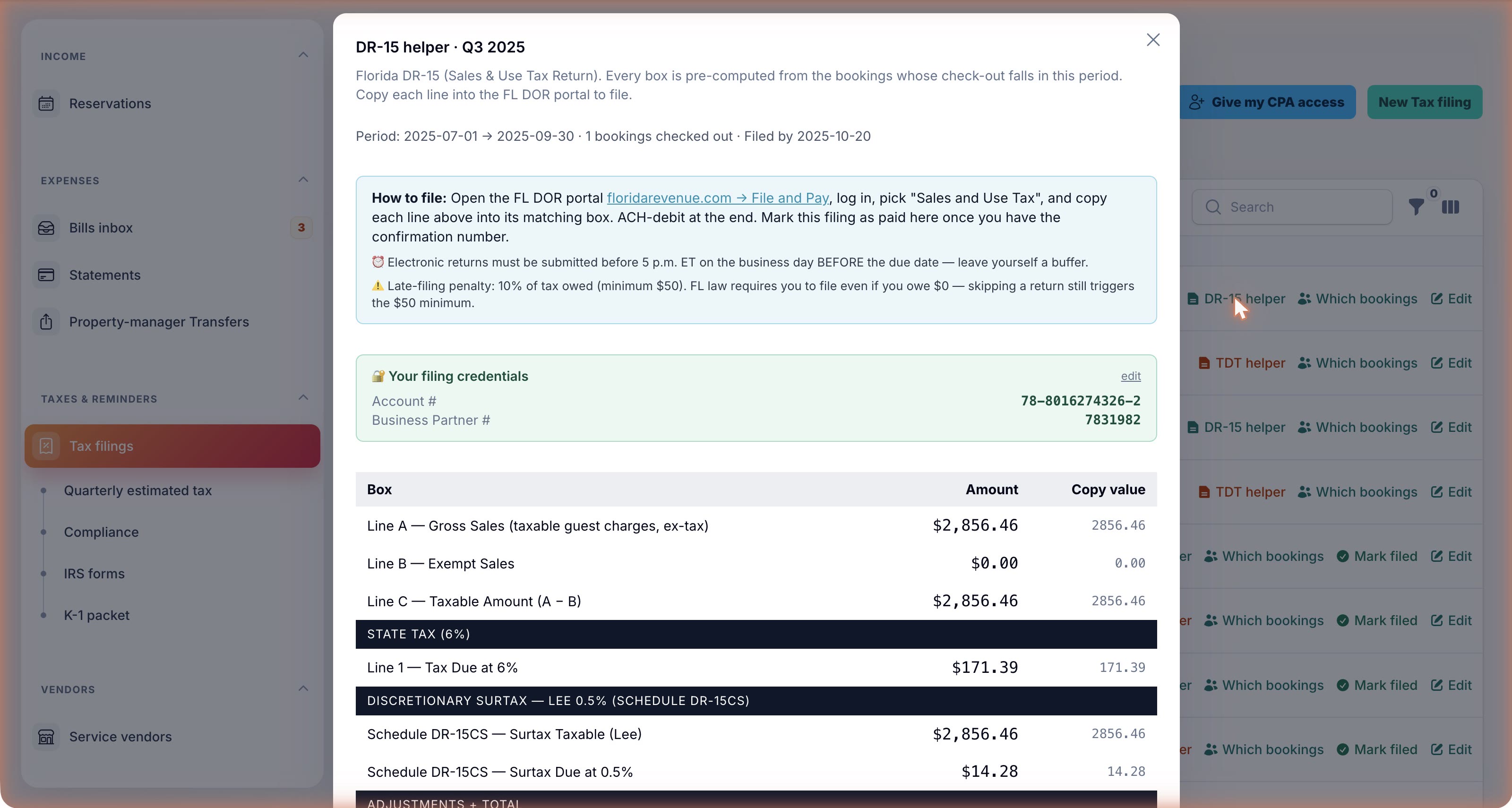 DR-15 helper modal
