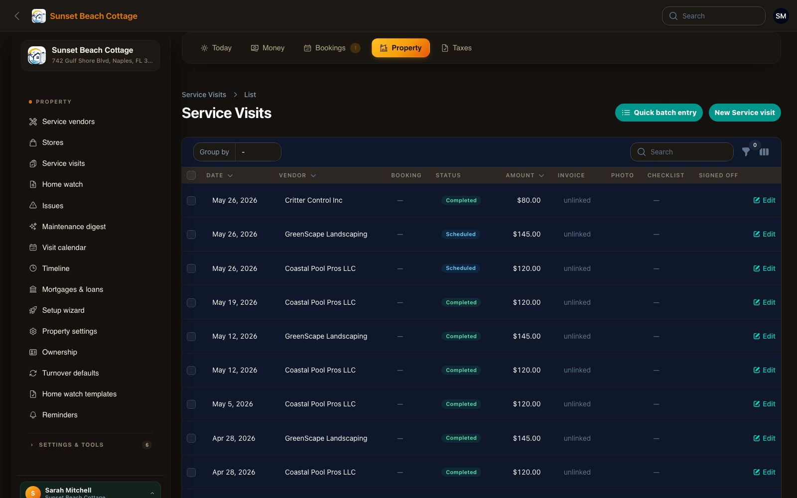 Vendor hub with evidence trail